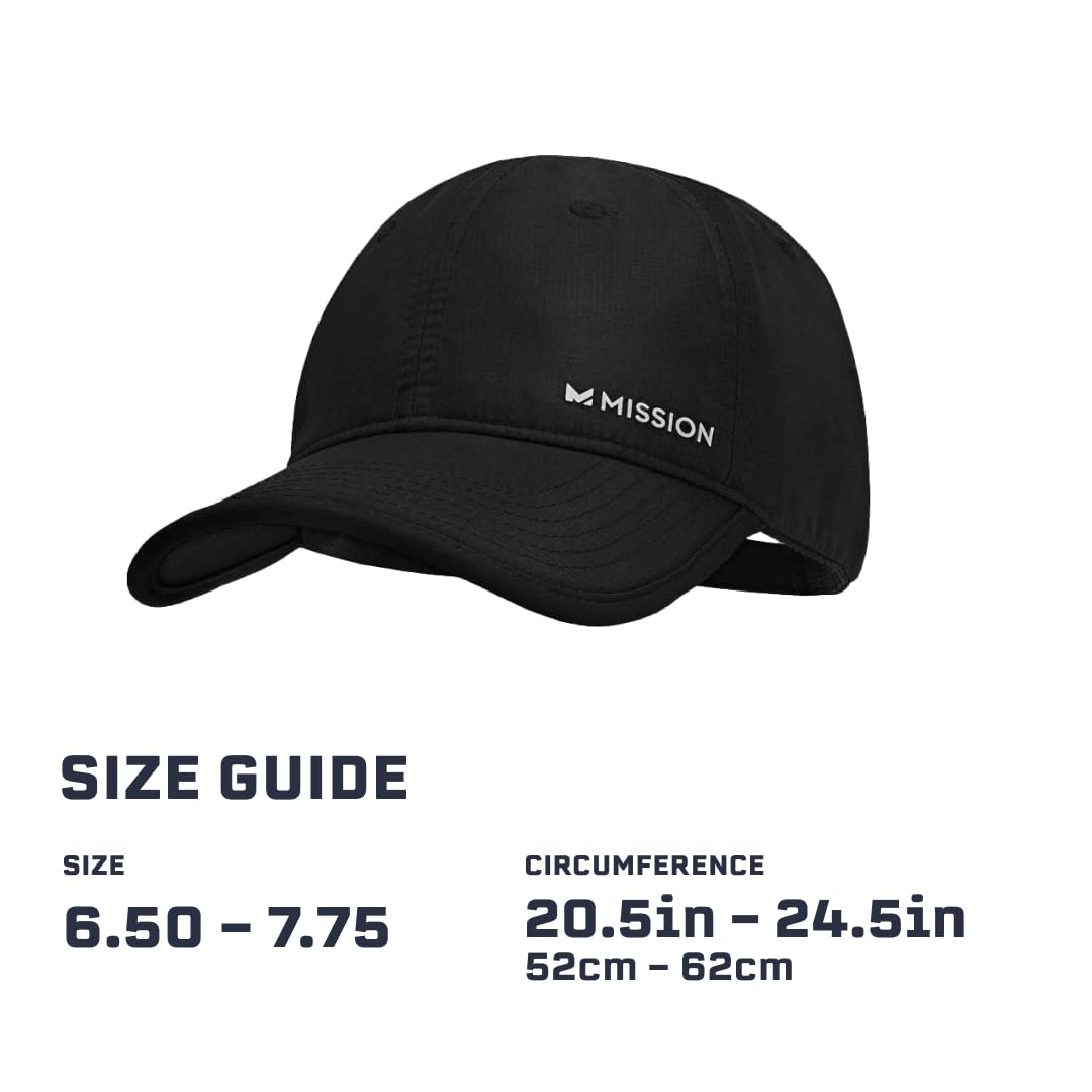 MISSION Cooling UPF Performance Hat - Unisex One Size Cap for Workouts, Golf & Running - Sweat & Water Activated Technology
