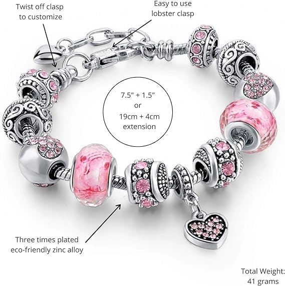 Sparkling Charm Bracelet for Girls