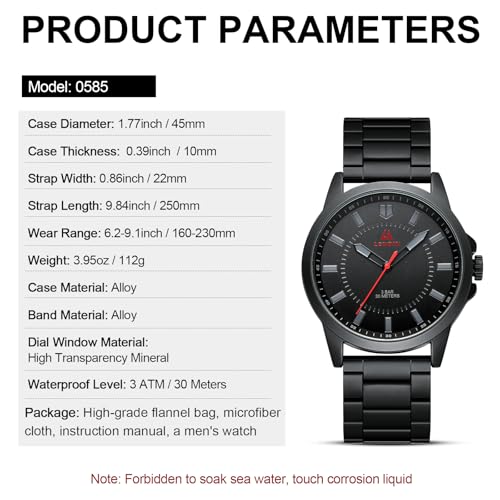 LN LENQIN Herren Uhr Edelstahl Uhren Herren Analog Quarz Uhr 30M Wasserdicht Armbanduhr Herren Mode Casual Designer Uhr für Männer