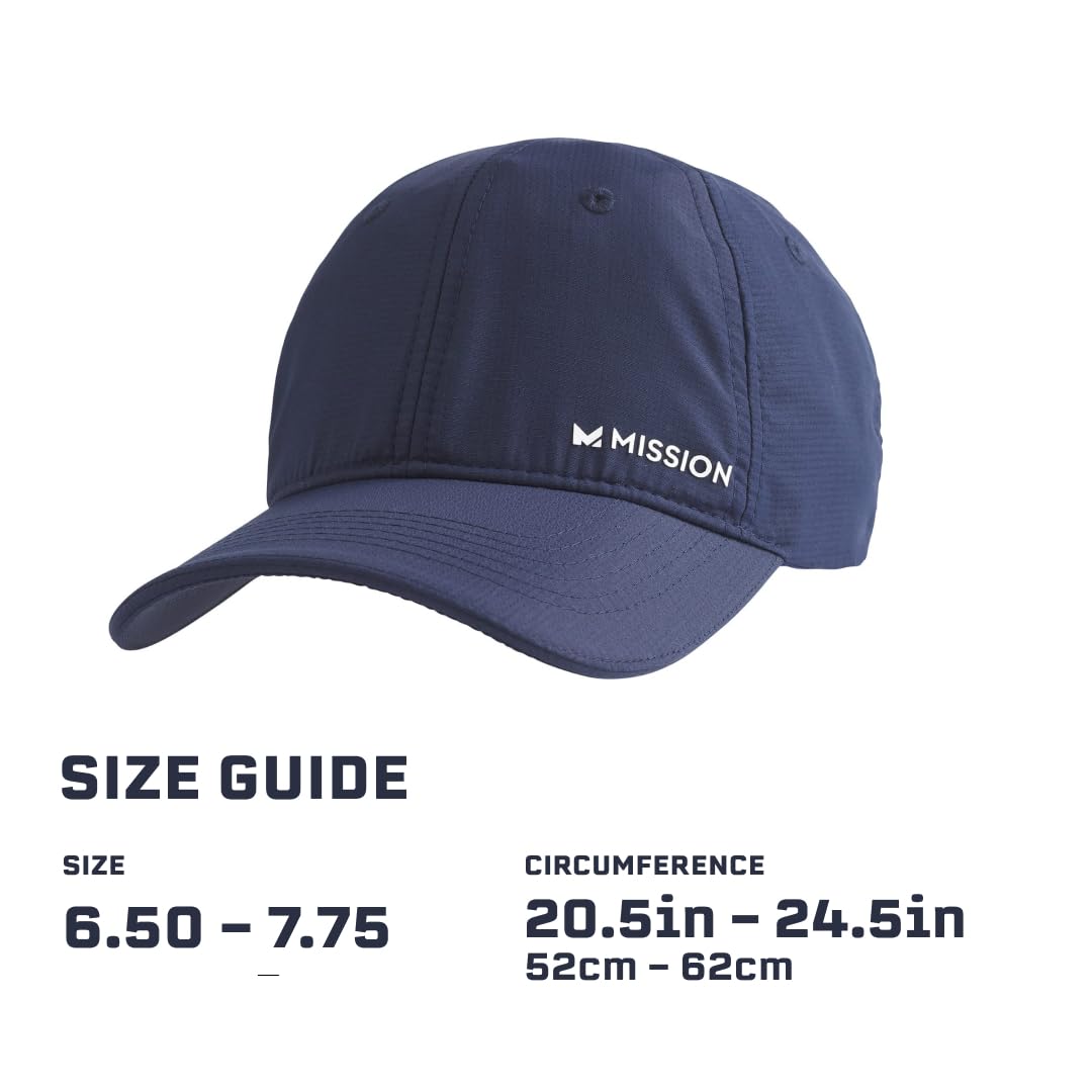 MISSION Cooling UPF Performance Hat - Unisex One Size Cap for Workouts, Golf & Running - Sweat & Water Activated Technology