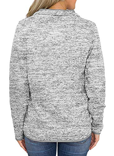 iWoo Women’s 1/4 Zip Pullover Sweatshirt – Casual Long Sleeve Top