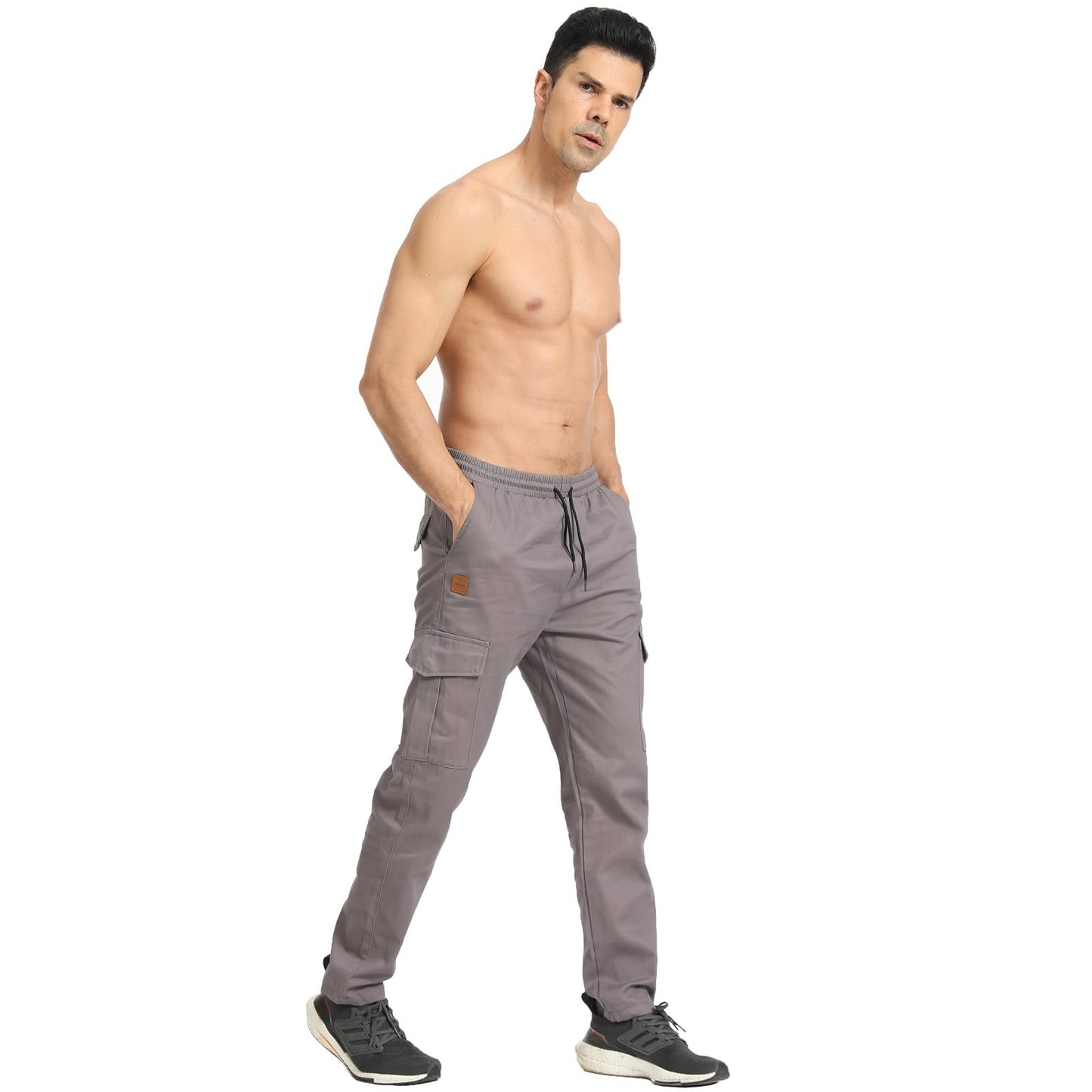 JustSun Men’s Cargo Jogger Pants – 100% Cotton Chino Style