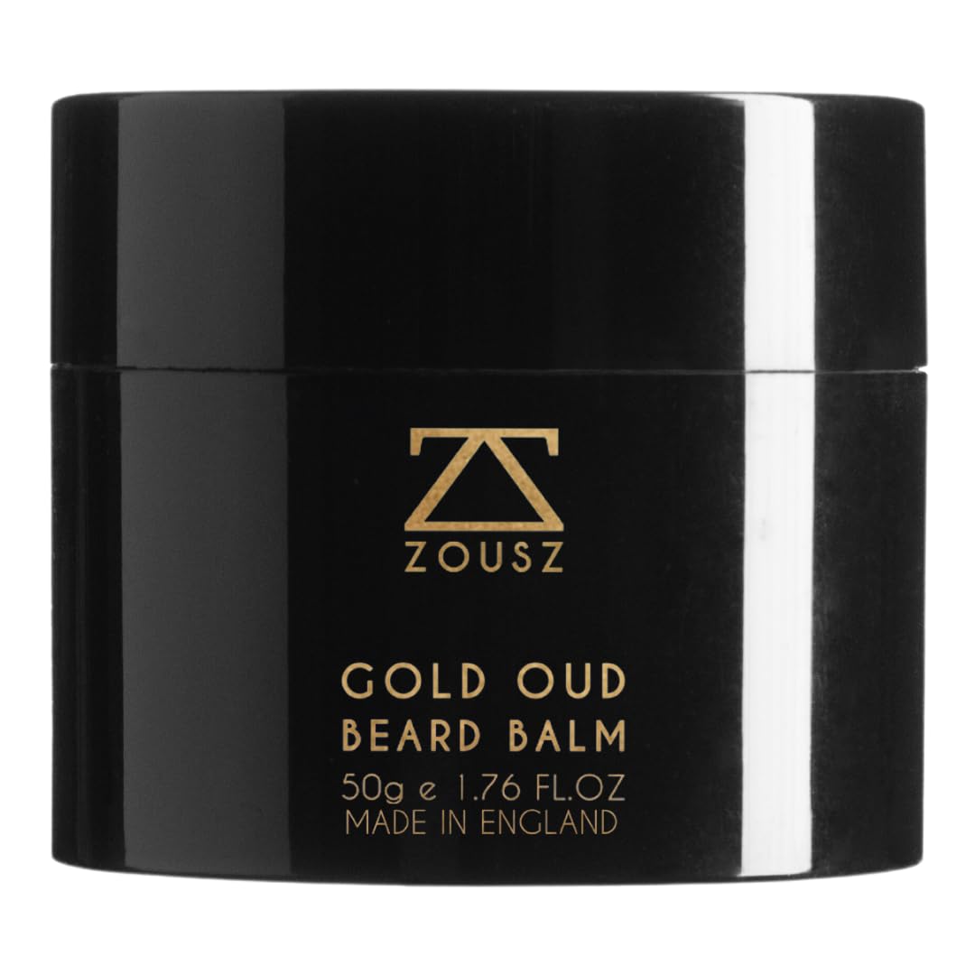 ZOUSZ Black Oud Bartbalsam für Männer mit Sheabutter – Premium-Bartbalsam/Bartspülung/Bartweichmacher Herren | Das ultimative nicht fettender Bartpflege für Männer, 50 ml
