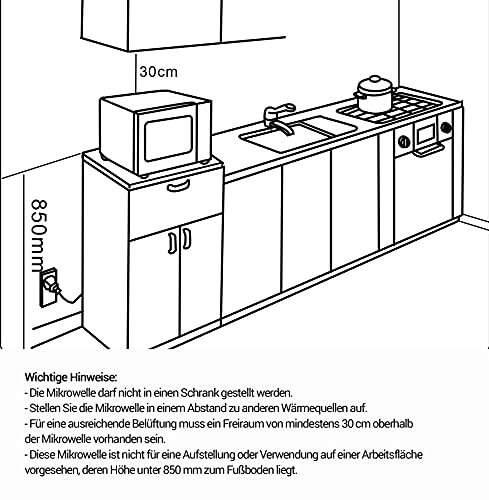 Bauknecht MWK 201 B Mikrowelle/ 20 l Garraum/Automatikprogramme/Schmelzfunktion/Kombination Grill und Mikrowelle/Schnellstart-Funktion (Rapid-Start)/ Warmhaltestufe/Funktion Teig gehen lassen