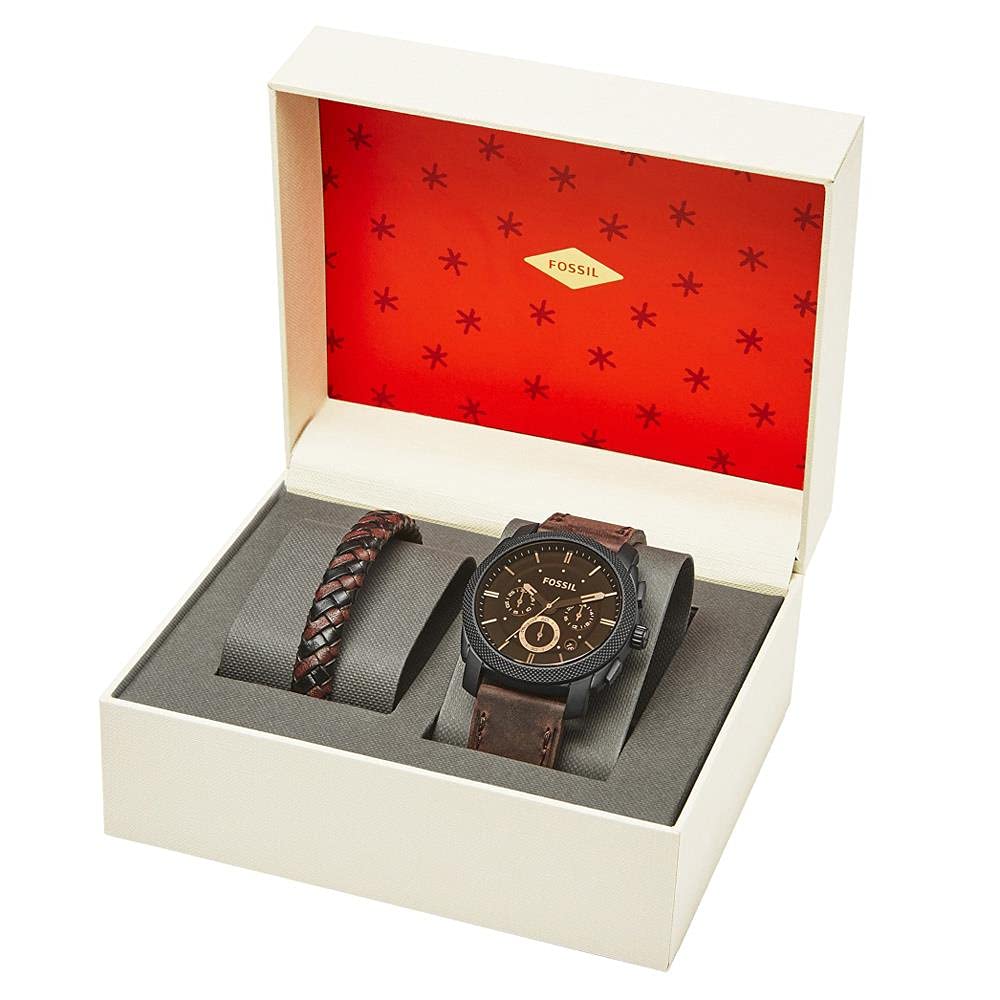 Fossil Machine Uhr für Herren, Chronographenwerk mit Edelstahl- oder Lederarmband