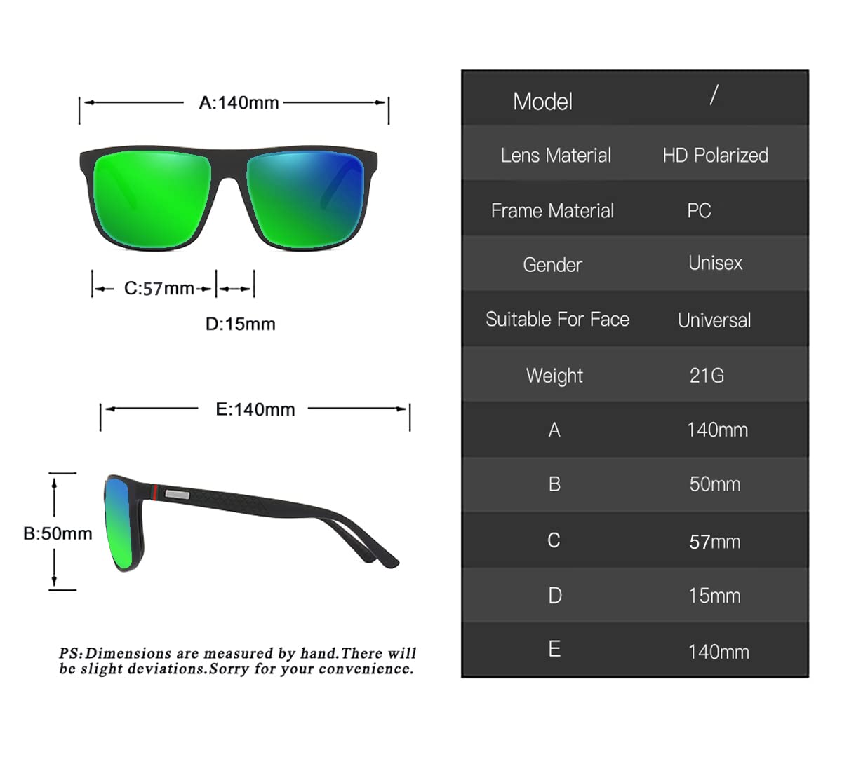 Perfectmiaoxuan Polarisierte Sonnenbrille Herren/Damen ; Vintage/Klassisch/Elegant Brillengestell; HD-Pilotobjektive; Golf/Fahren/Angeln/Reisebrille/Outdoor-Sportarten Mode Sonnenbrille