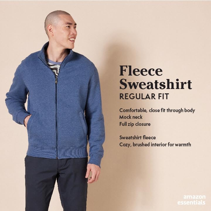 Amazon Essentials Men's Full Zip Fleece Jacket