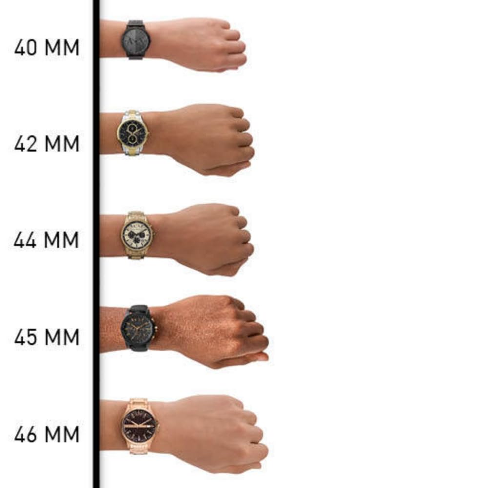 Armani Exchange Watch for Men, Quartz Movement and 42mm Case Size with Stainless Steel, Leather or Silicone Strap