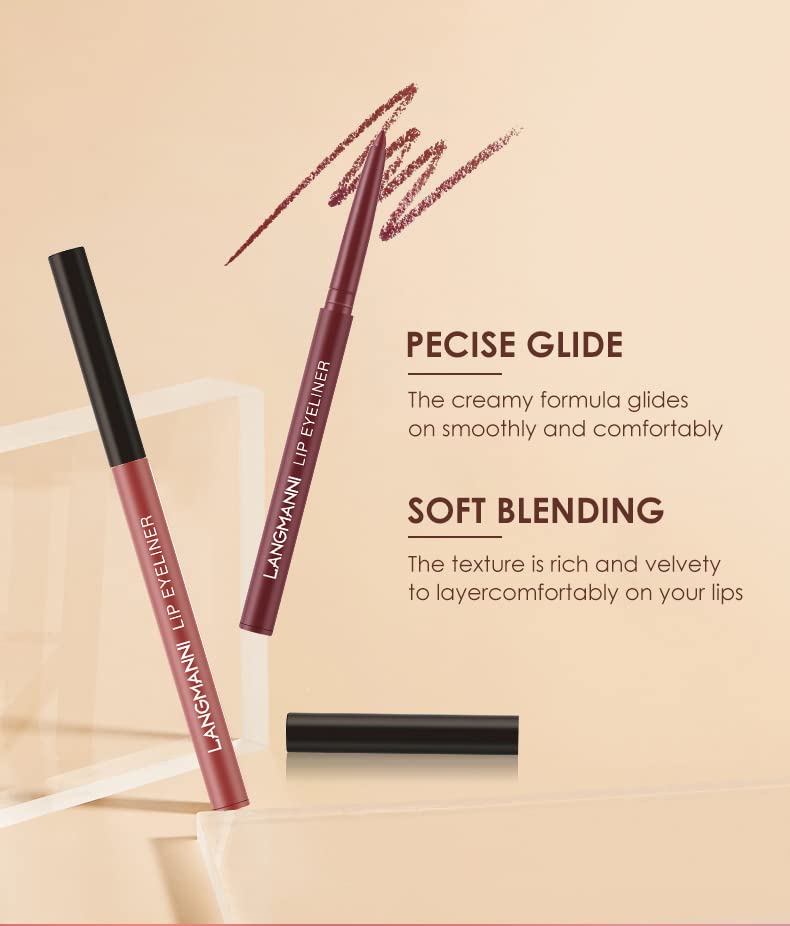 6-Piece Matte Lipstick Lip Liner Set – Long-Lasting Waterproof Non-Fading