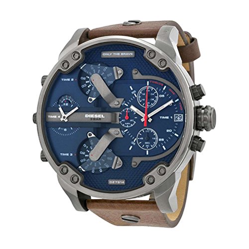 Diesel Mr. Daddy Men's Multifunctional Watch with Silicone, Stainless Steel or Leather Strap