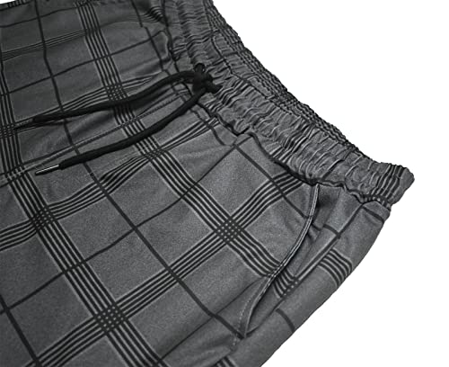 Men's Loose Fit Plaid Jogger Sweatpants