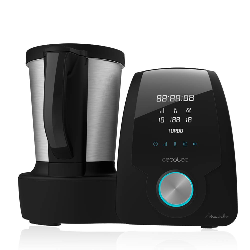 Cecotec Mambo 6090 Multifunktions-Küchenmaschine, 1700 W, 23 Funktionen, Krug mit Fassungsvermögen 3,3 l, 3 Teller gleichzeitig, 10 Geschwindigkeitsstufen, Timer