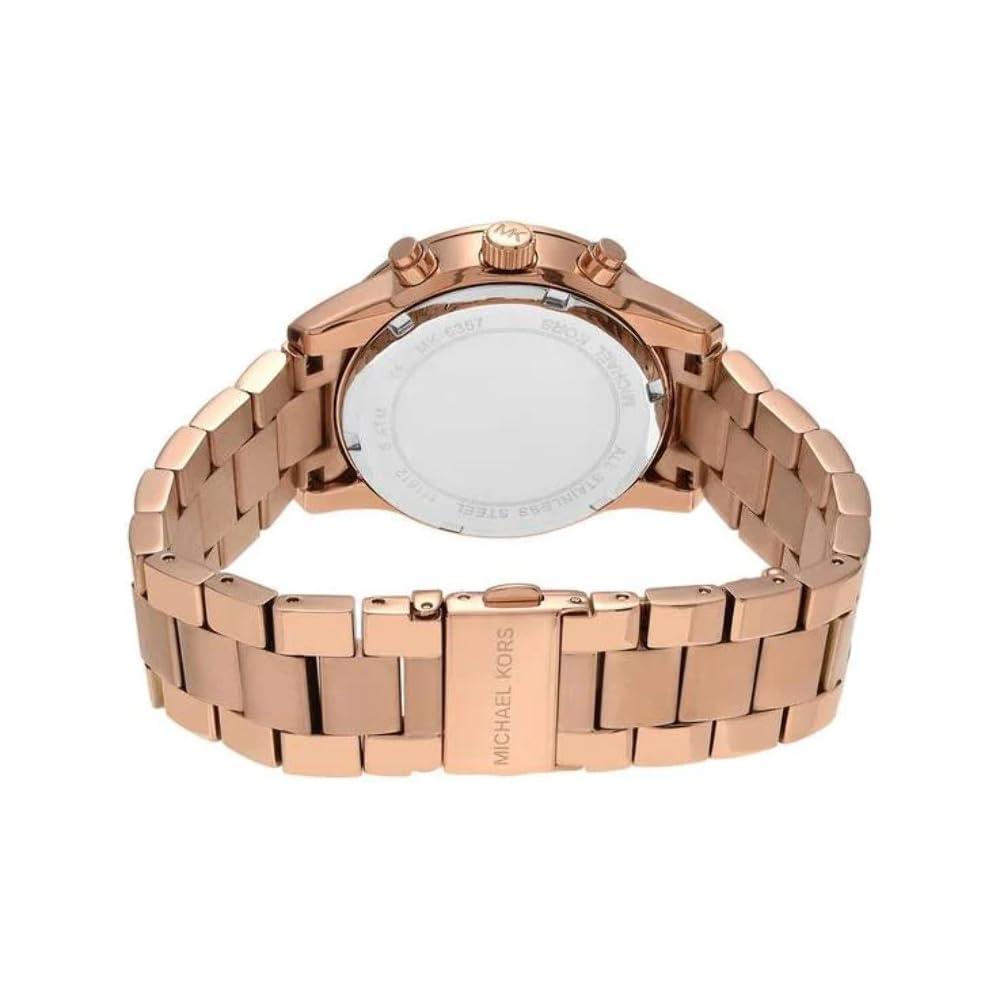 Michael Kors ladies' watch Ritz, 37 mm case size, quartz chronograph movement, stainless steel bracelet