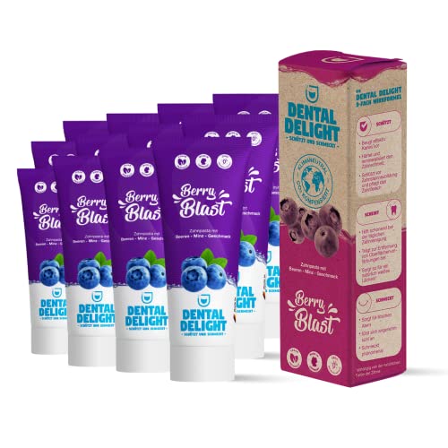 DENTAL DELIGHT Polar Punch Zahnpasta (TESTSIEGER), Vegane Zahnpasta mit Geschmack, Zahncreme (Minze, 4er Pack)