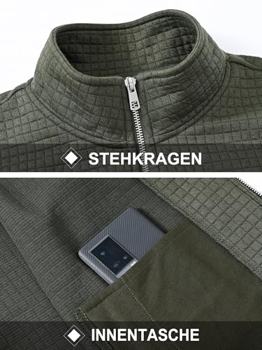 Men’s Transitional Jacket – Lightweight Winter Jacquard Coat with Zipper Pocket