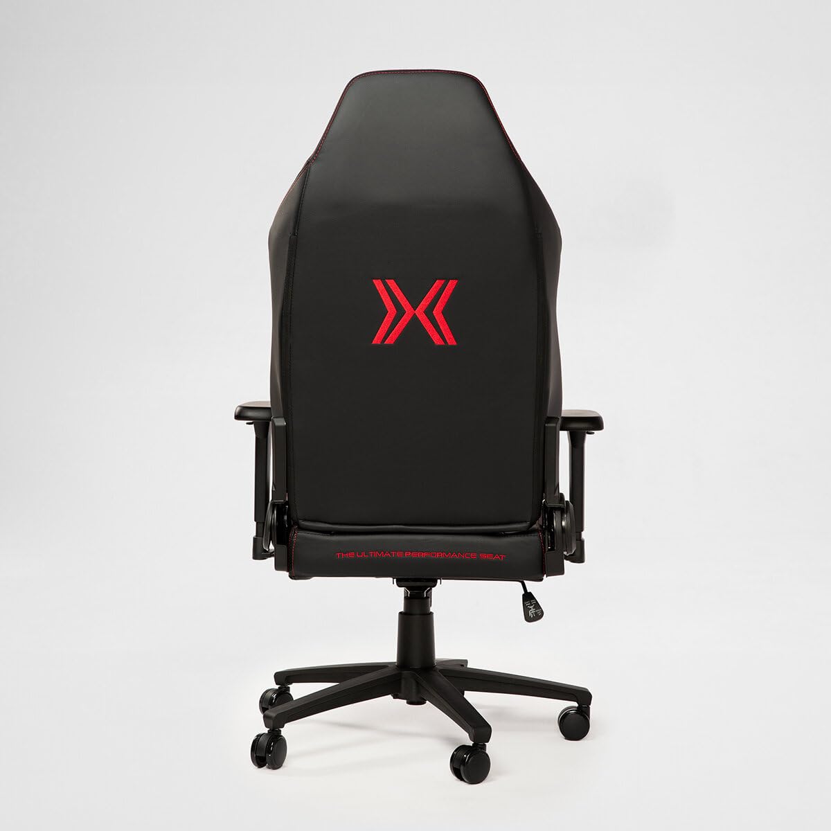 PARADOX - Gaming Stuhl - Schreibtischstuhl Ergonomisch - Verstellbare Armlehnen und Rückenlehne, Liegefunktion, Kissen, 125 kg Belastbar - Vanguard Crimson Arovs, Schwarz, Rot, Pfeil-Muster