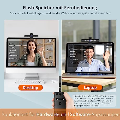 NexiGo N60 1080P Webcam, HD-Webcam mit Mikrofon, Softwaresteuerung und Datenschutzabdeckung, USB-Computerkamera, Sichtfeld mit 110°, Plug-and-Play, für Zoom/Skype/Teams, Konferenzen und Videoanrufe