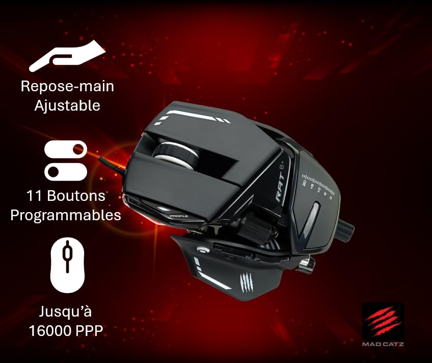 MadCatz R.A.T. 6+ Optical Gaming Mouse, Black
