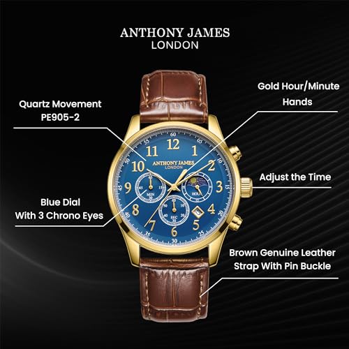 Anthony James Mondphasen-Chronograph, handgefertig