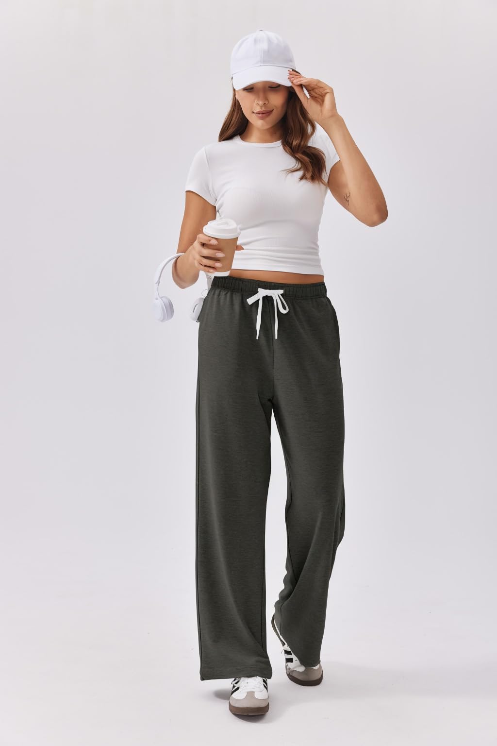 PINSPARK Women’s Jogger Pants – High-Waist Baggy Sweatpants