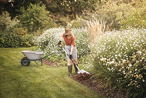 Fiskars Gärtnerspaten für harte, steinige Böden, Spitz, Länge: 120 cm, Verstärktes Borstahl-Blatt, Schwarz/Orange, Xact, 1066729