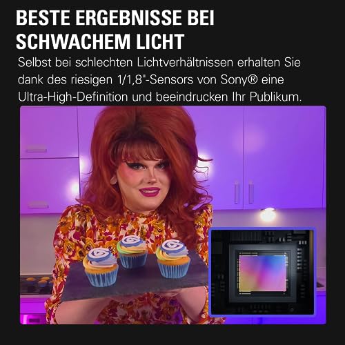 Elgato Facecam MK.2 – Erstklassige Full-HD-Webcam für Streaming, Gaming, Videokonferenzen, Aufnahme, HDR-fähig, Sony Sensor, Schwenken/Neigen/Zoomen – kompatibel mit OBS, Zoom, Teams etc., für PC/Mac