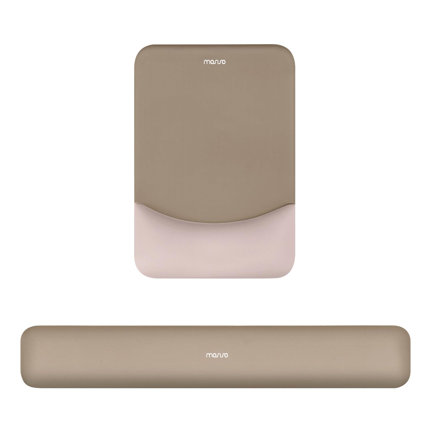 MOSISO Handgelenkstütze für Mauspad&Tastatur Set, Rechteckig Ergonomisch Mauspad Rutschfest Basis Home/Büro Schmerzlinderung&Typing Kissen mit Neopren Cloth&Erhöht Gebogen Memory Schaum,Grün