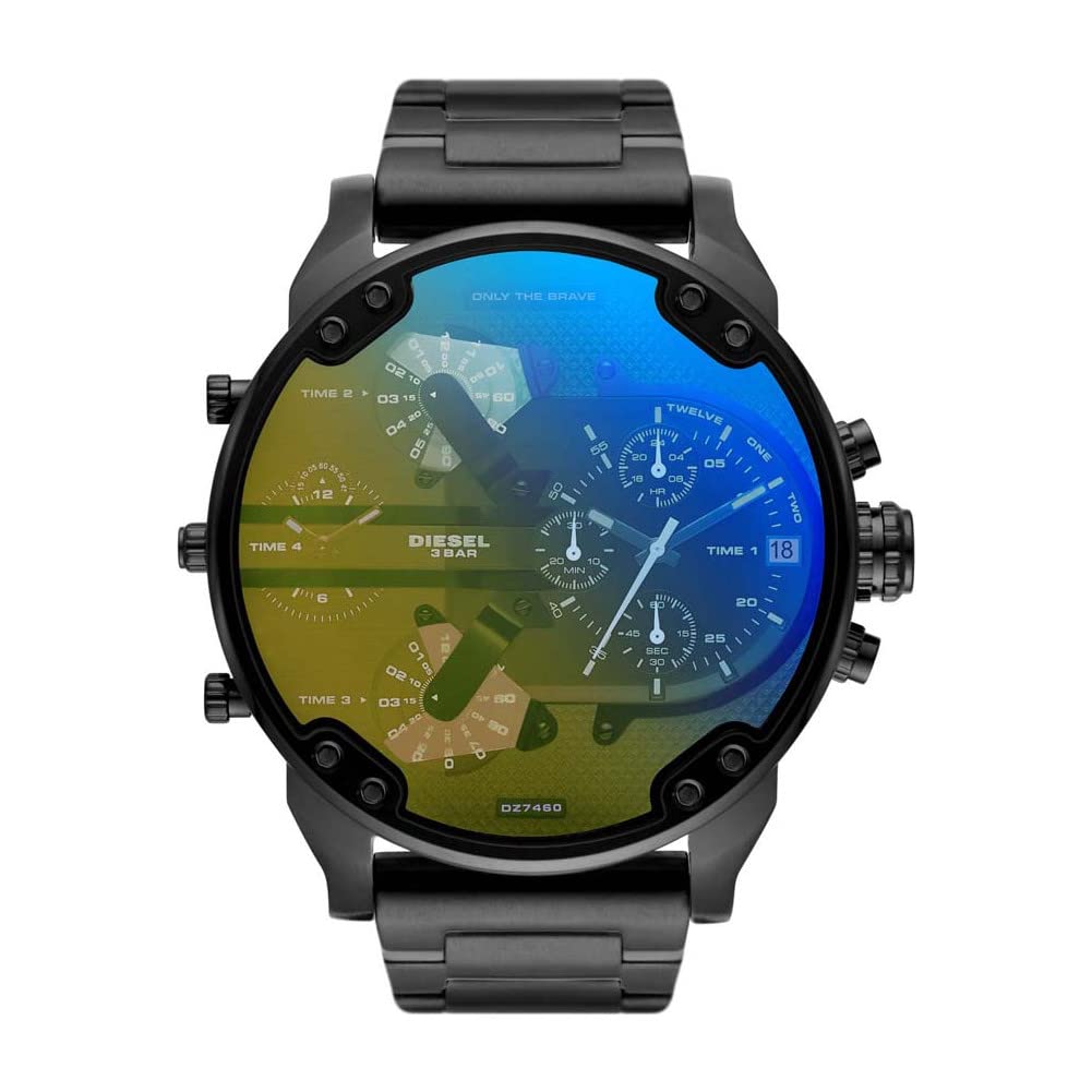 Diesel Mr. Daddy Men's Multifunctional Watch with Silicone, Stainless Steel or Leather Strap