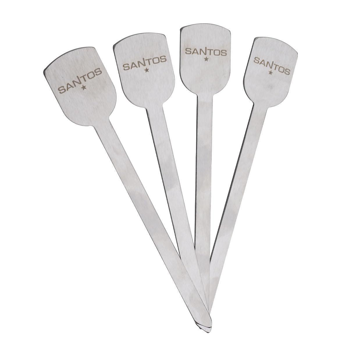 SANTOS Burger Set - 10 pieces: stainless steel press, turner, smasher, melting bells & skewers for perfect burgers - ideal for BBQ & grill parties