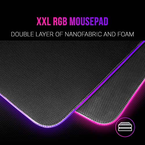 MARSGAMING MCP-RGB3, Pack Gaming Keyboard Fixed RGB + Gaming Mouse RGB Flow 3200 DPI + Headset Over-Ear RGB + XXL Mouse Pad, White, Portuguese Language