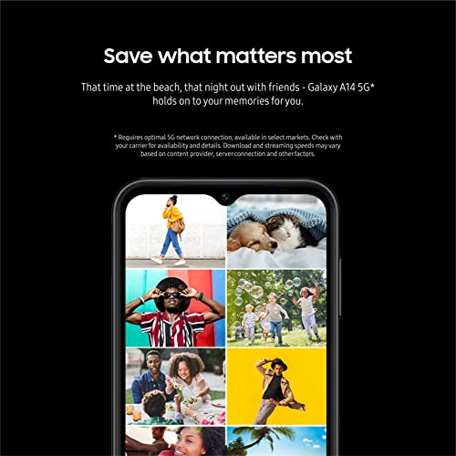 Samsung Galaxy A14 5G, 64GB, 6.6" Display, 13MP Camera