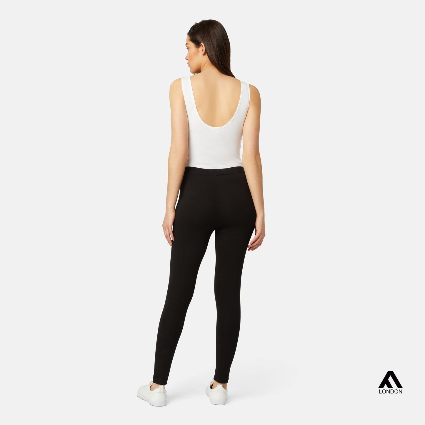 FM London Women’s 3-Pack Casual Leggings – Non-See-Through High Waist Cotton Leggings