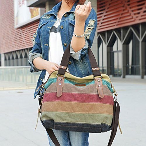 Eshow Women’s Canvas Handbag – Large Shoulder Bag with Handle