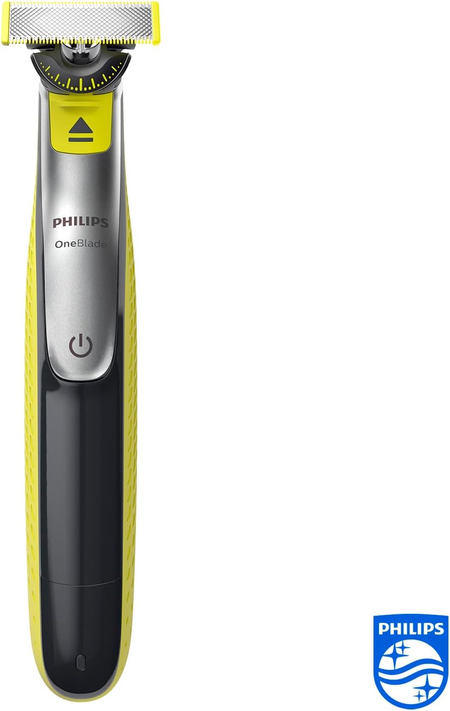 Philips OneBlade 360 Face - Elektrischer Bartstyler und Trimmer, 2x 360 Klinge, verstellbarer 5-in-1-Kammaufsatz, QP2734/30