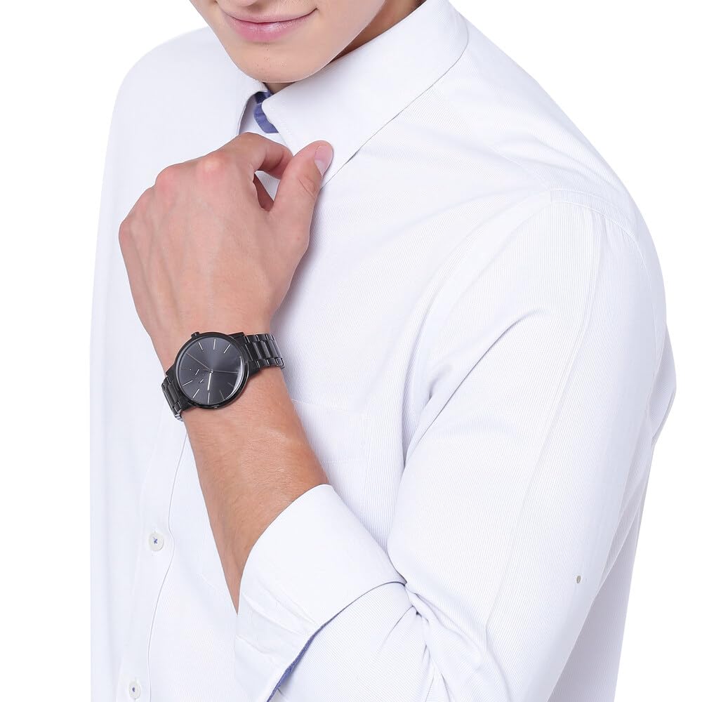 Armani Exchange Watch for Men, Quartz Movement and 42mm Case Size with Stainless Steel, Leather or Silicone Strap