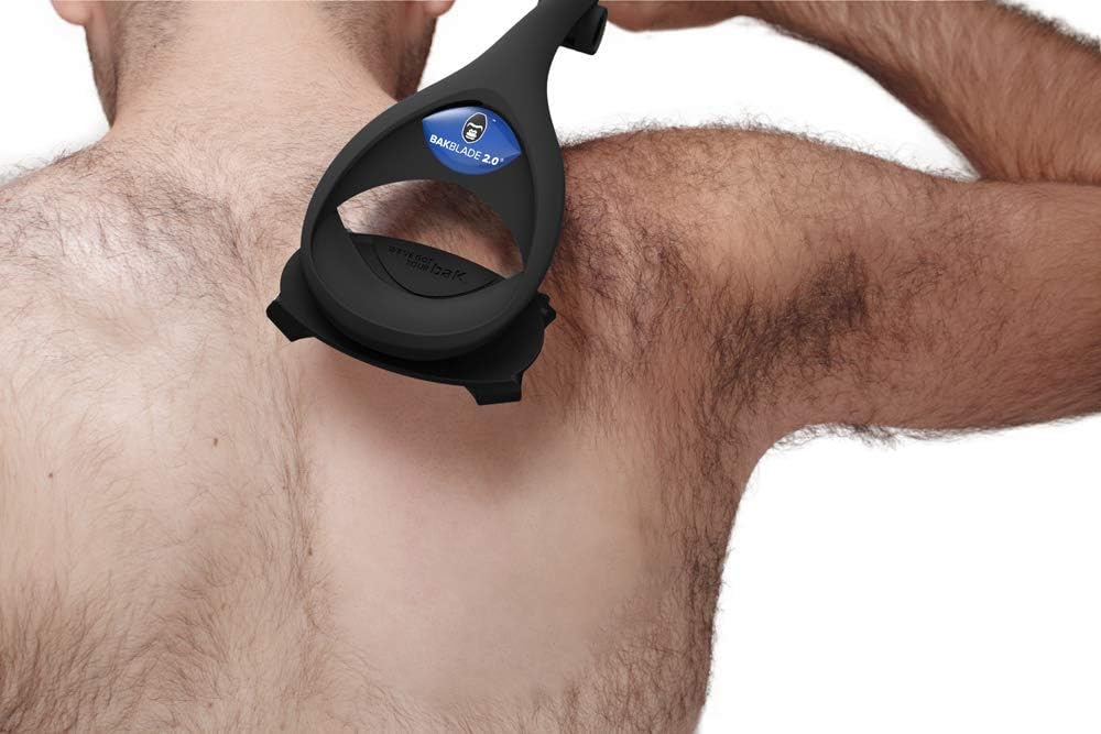 Bakblade 2.0 back and body razor with patented double blade technology