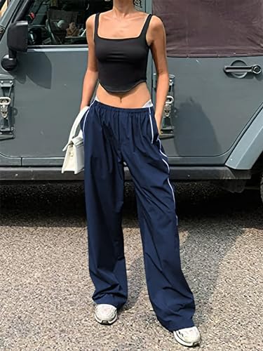 Y2K Women’s Parachute Track Pants – Baggy Cargo Pants
