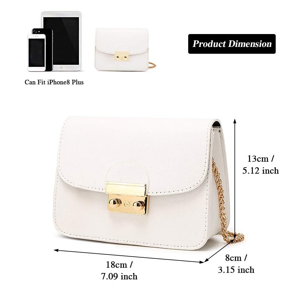 Mini Crossbody Bag for Women – Vintage Clutch Shoulder Bag with Chain Strap