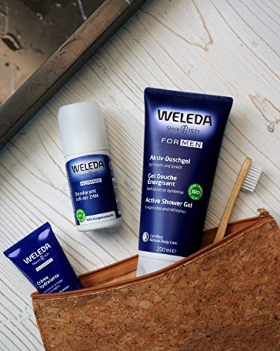 WELEDA Bio FOR MEN Rasiercreme, Naturkosmetik Rasierschaum für die Pflege und den Schutz der Haut bei Nassrasuren, sanfter Schaum für eine schonende Rasur für Männer (1 x 75 ml)