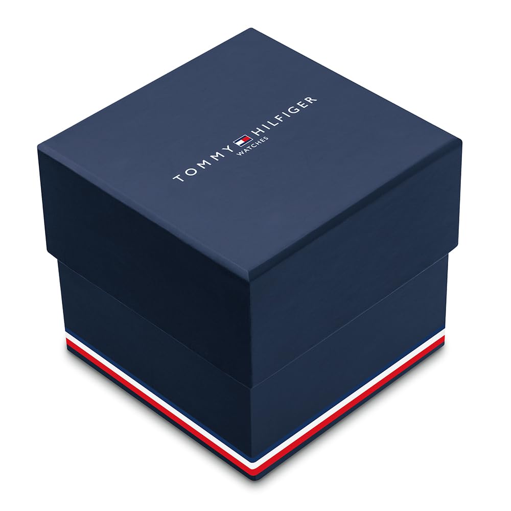 Tommy Hilfiger Multi Zifferblatt Quarz Uhr für Herren mit Silbernes Edelstahl-Mesh-Gliederarmband und Lederarmband