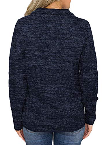 iWoo Women’s 1/4 Zip Pullover Sweatshirt – Casual Long Sleeve Top