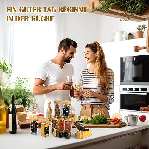 FNLLC Rundes Gewürzregal Mit 20 Gewürzgläser Rund,360° Drehbarer Edelstahl Gewürzkarussell,Gewürz Organizer,Gewürzständer Stehend,Gewürzdosen Mit Streueinsatz,Gewürzglas