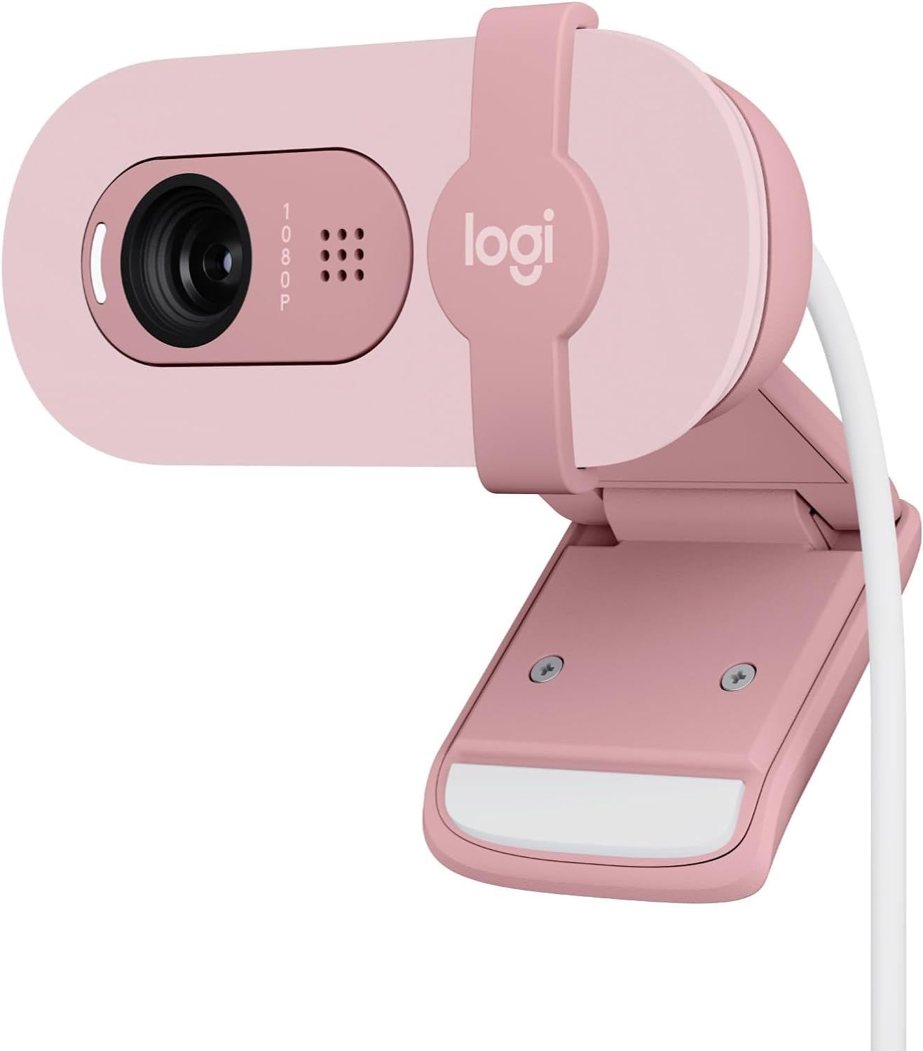 Logitech Brio 100 Full HD-Webcam für Meetings und Streaming, Auto-Lichtausgleich, integriertes Mikrofon, Abdeckblende, USB-A, für Microsoft Teams, Google Meet, Zoom und mehr - Graphit