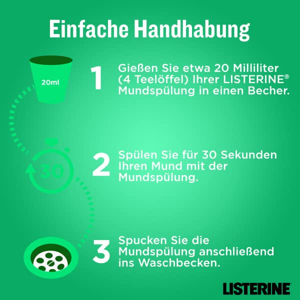 LISTERINE Total Care Zahnfleisch-Schutz (6 x 500 ml), antibakterielle Mundspülung mit Fluorid für gesundes Zahnfleisch, Zahnpflege Mundwasser reduziert Zahnbelag mit 6 in 1 Wirkung