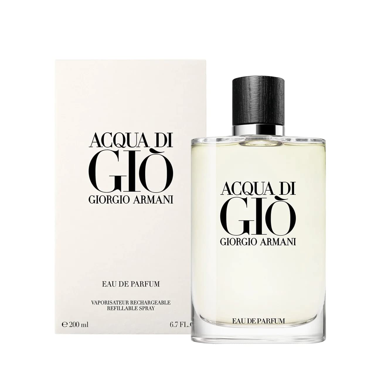 GIORGIO ARMANI, Acqua di Gio Pour Homme, Eau de Parfum, Refillable, Herrenduft, 200 ml