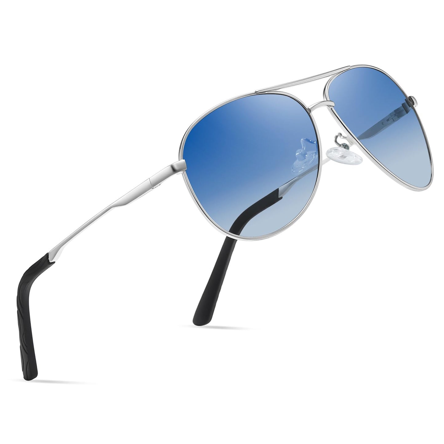 wearPro Sonnenbrille-Herren-Damen-Polarisiert Premium Metallrahmen Sonnenbrillen Unisex mit UV400 Schutz Vintage Schwarz Fahrerbrille
