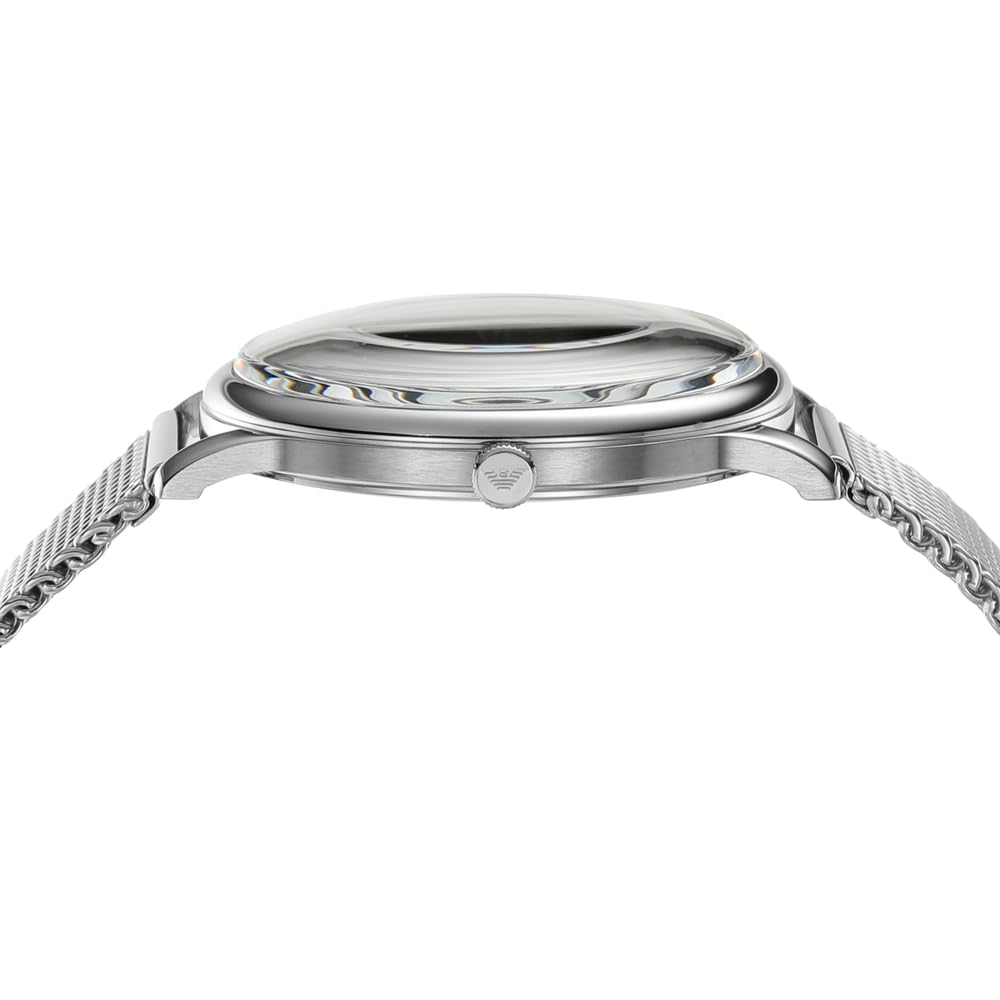 Emporio Armani Uhr für Herren, Quarzwerk und 42mm Gehäusegröße mit Edelstahl-, Leder- oder Silikonarmband