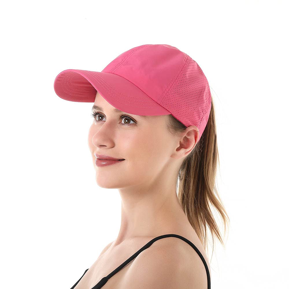 Womens Ponytail Hat Baseball Cap, Adjustable Criss Cross Baseball Cap High Bun Unisex Quick Drying Trucker Hats