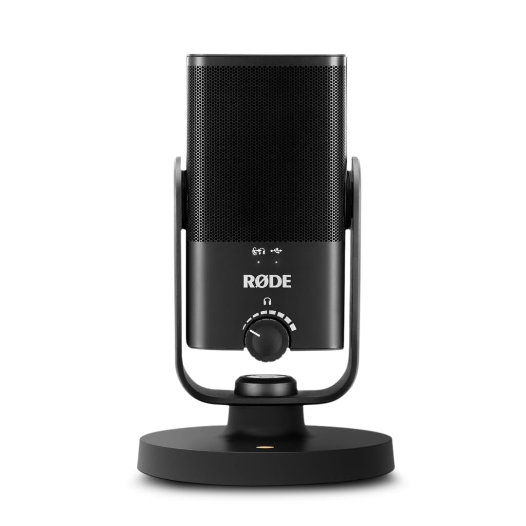 RØDE NT-USB+ Professionelles USB-Mikrofon für Profi-Audioaufnahmen direkt auf dem Computer oder Mobilgerät, schwarz