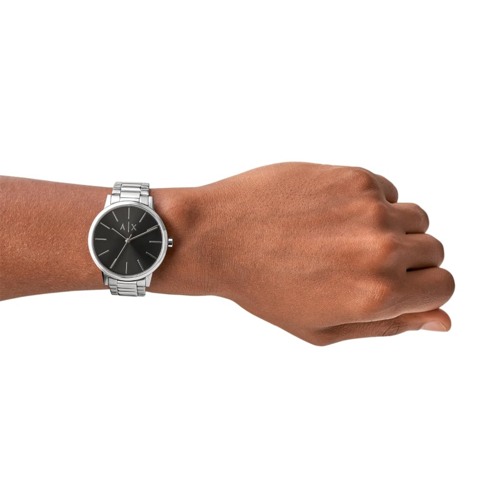 Armani Exchange Watch for Men, Quartz Movement and 42mm Case Size with Stainless Steel, Leather or Silicone Strap